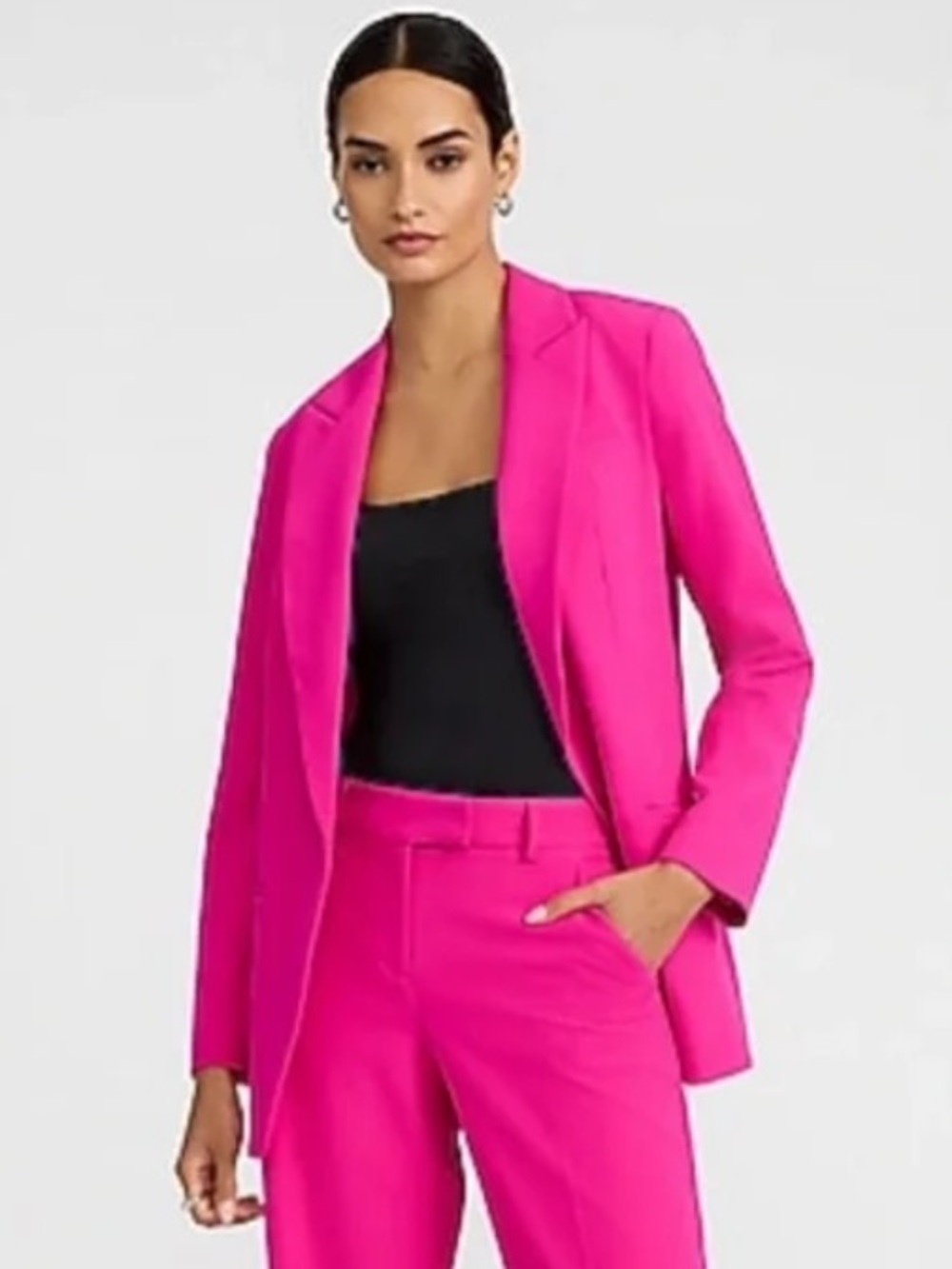 EXPRESS STUDIO, Stretch Twill Boyfriend One-Button Blazer, Size Large, NWT